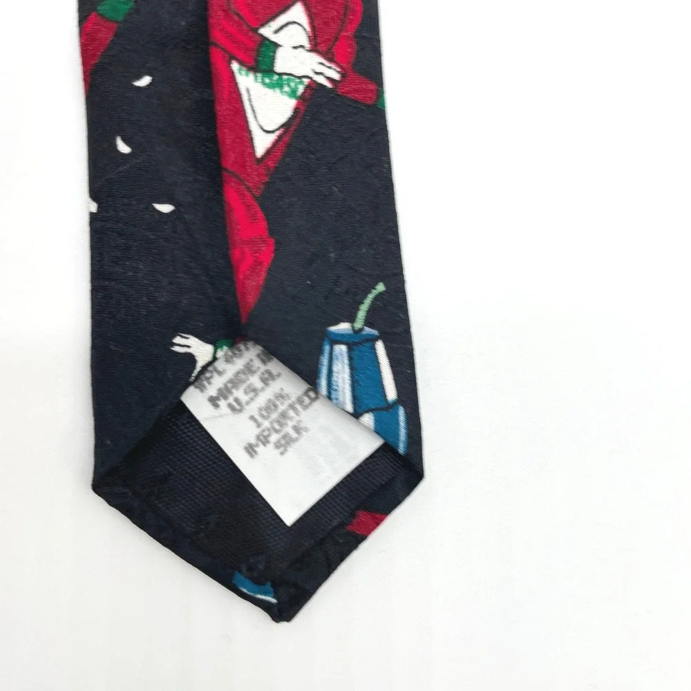 Tabasco Mens Silk Tie‎ Novelty Dancing Peppers Hot Sauce Foodie Quirky Humor 90s